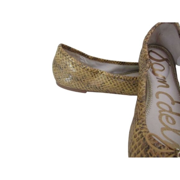 New, Sam Edelman Felicia Snakeskin Leather Ballet Flats Size 8M - Picture 4 of 7